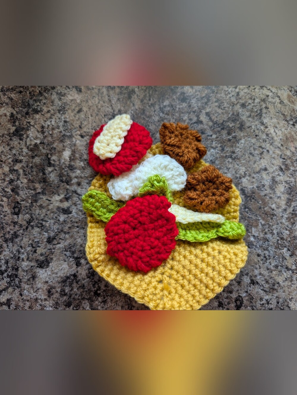 Handmade Crochet Taco Playset